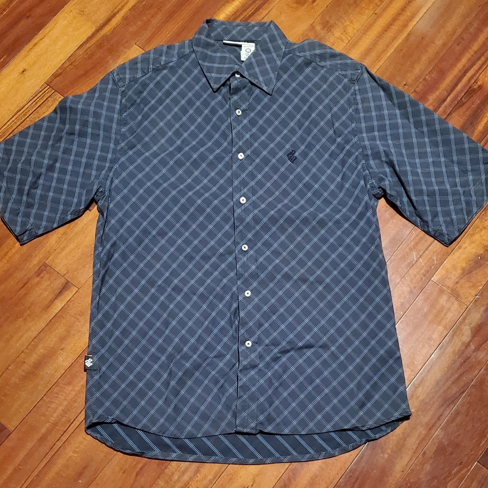 Roca Wear Men's Short Sleeve Button Front Cotton Shirt - Large